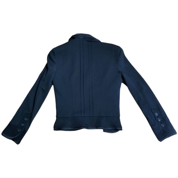 Diane Von Furstenberg DVF Womens Wool Waneta Blazer Black Size 4 Shawl Collar - Picture 2 of 9